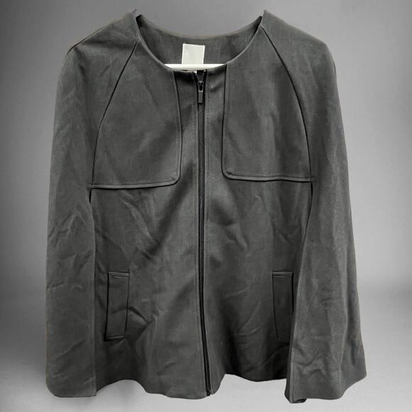 Halogen Brand Nordstrom Zip Up Cloak Blazer Heavyweight Boxy Poncho A-09 - Picture 1 of 7